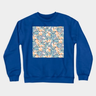 Orange Garden Flowers Crewneck Sweatshirt